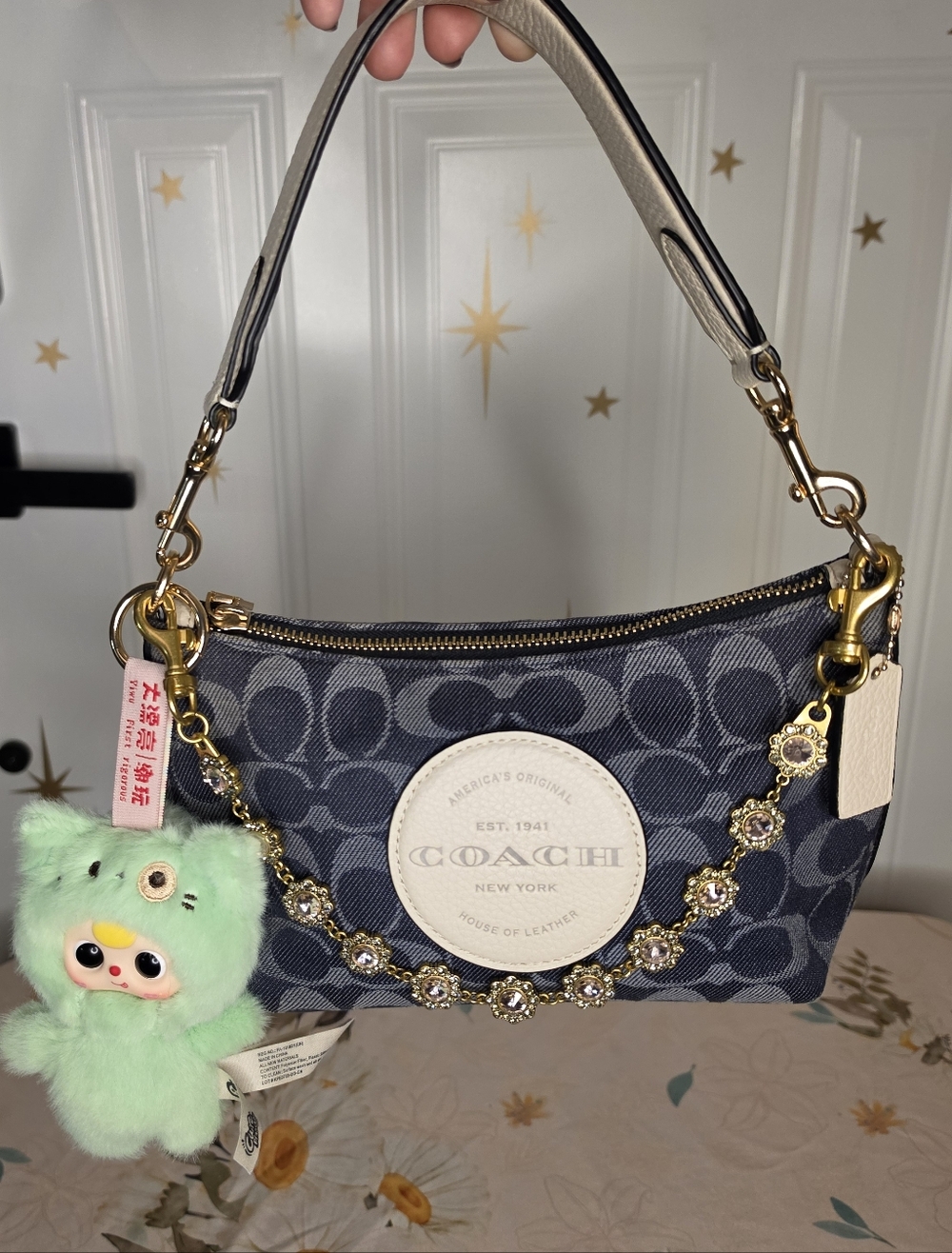Denim Coach Dempsey Shoulder Bag - Picture 2 of 9